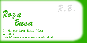 roza busa business card
