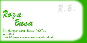 roza busa business card